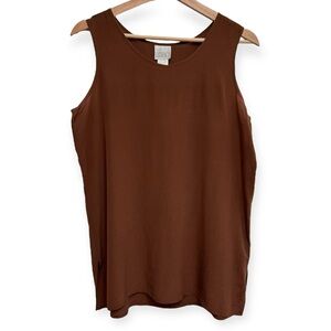 Vintage Moda International 100% Silk Sleeveless Blouse Small